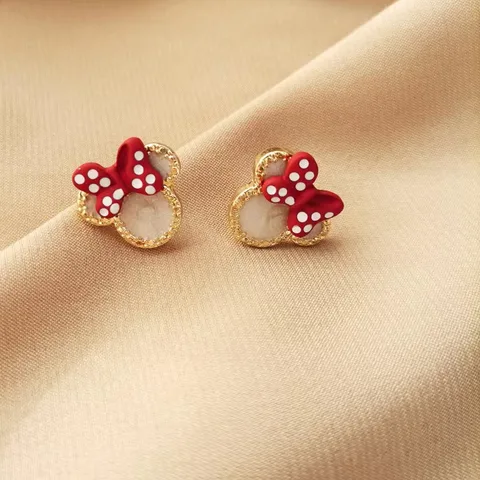 Bow Knot Plating Alloy Gold Plated Ear Studs