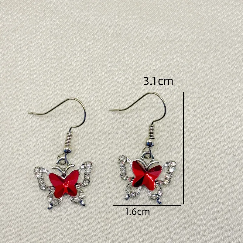Classic Style Butterfly Zinc Alloy Drop Earrings