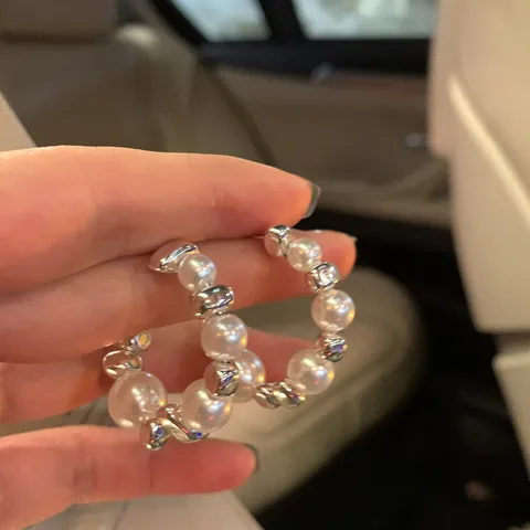 Style Solid Color Plating Alloy Plated Ear Studs