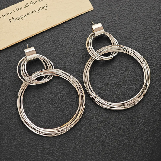 Style Circle Alloy Drop Earrings