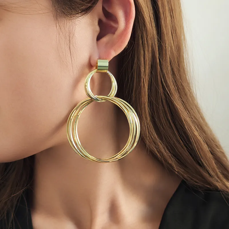 Style Circle Alloy Drop Earrings