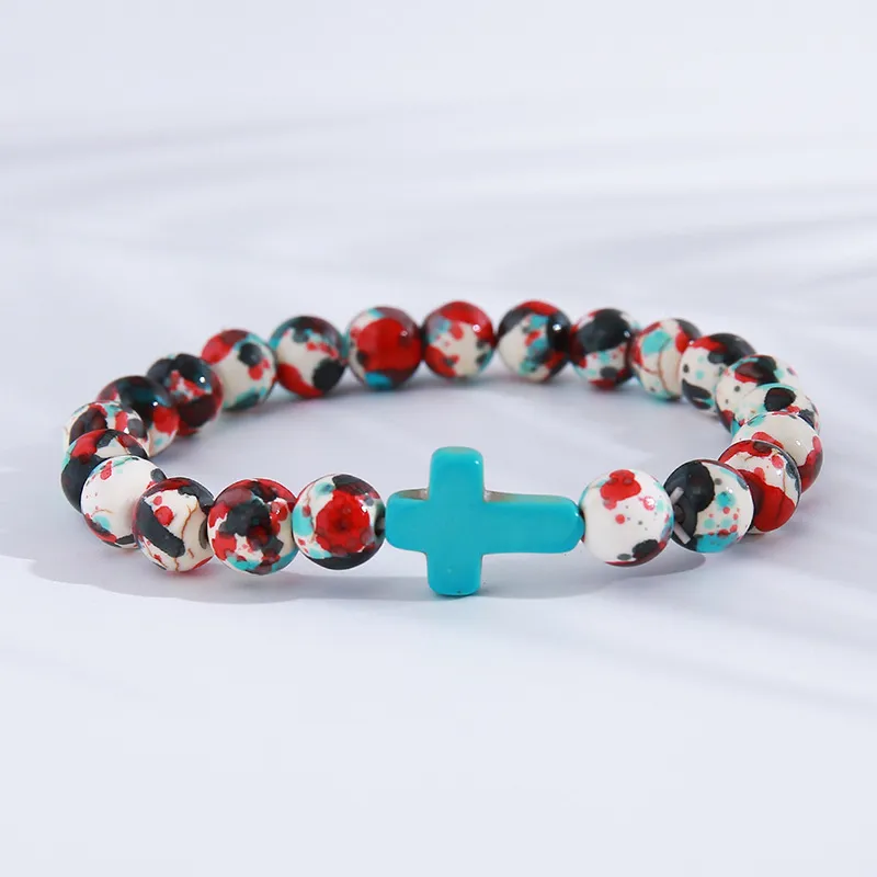 Casual Simple Style Cross Wood Bracelets