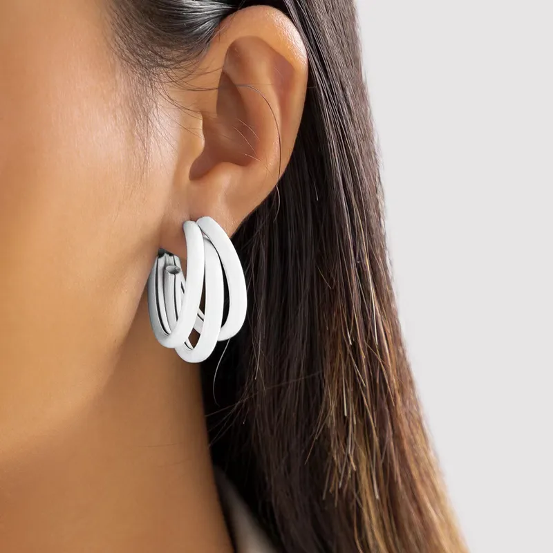 Casual Simple Style Classic Style C Shape Iron Ear Studs