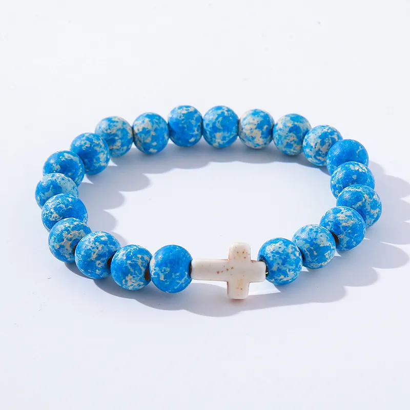Casual Simple Style Cross Wood Bracelets