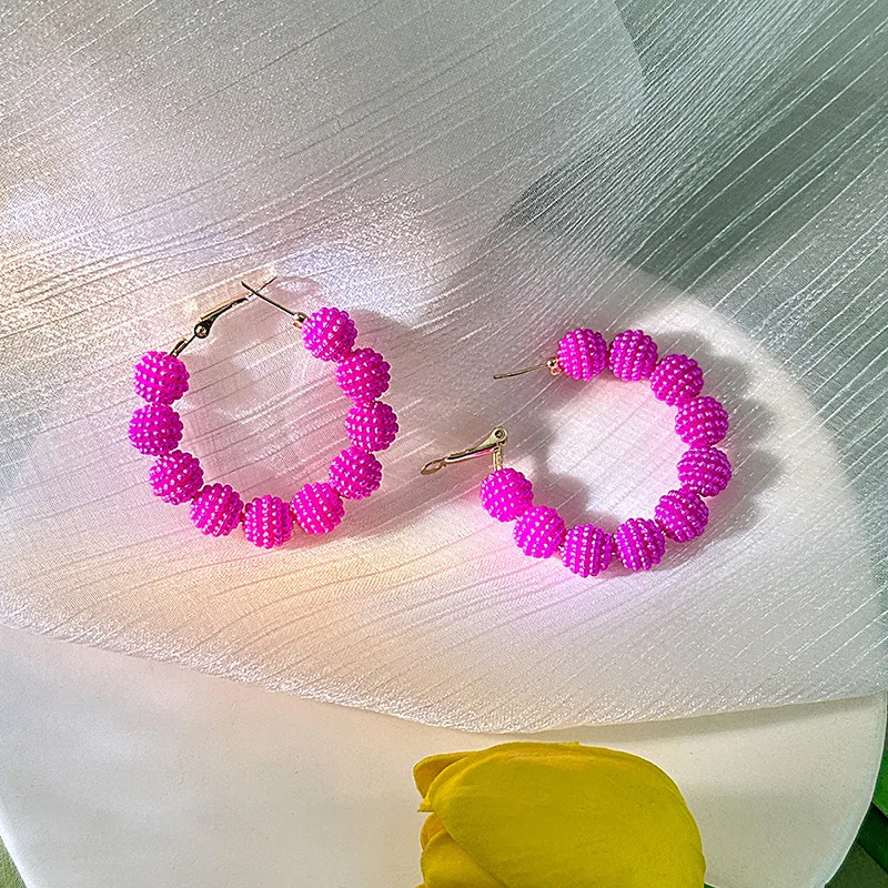 Geometric hoop earring