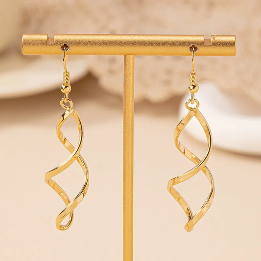 Simple style classic style solid color iron drop earring