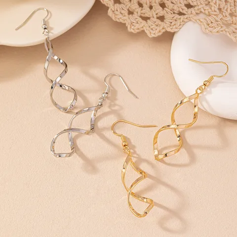 Simple style classic style solid color iron drop earring
