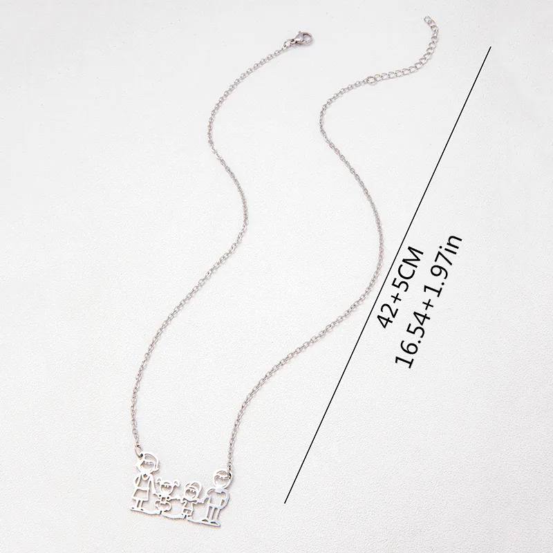 Cartoon Family Necklace