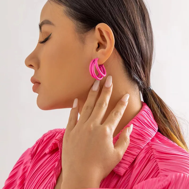 Casual Simple Style Classic Style C Shape Iron Ear Studs