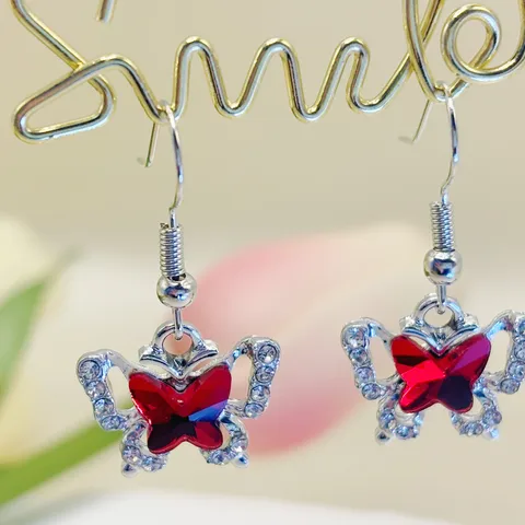 Classic Style Butterfly Zinc Alloy Drop Earrings