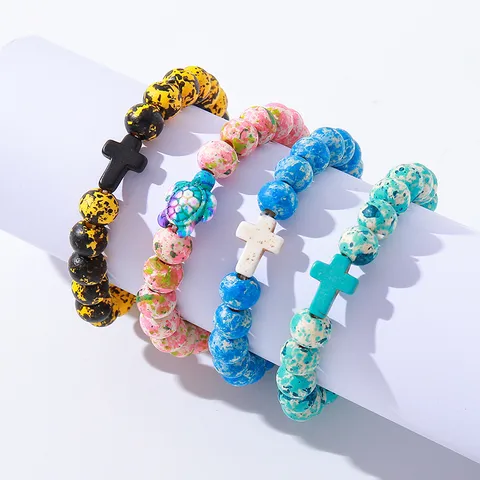 Casual Simple Style Cross Wood Bracelets