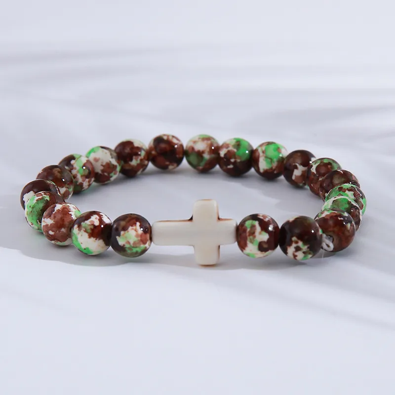 Casual Simple Style Cross Wood Bracelets