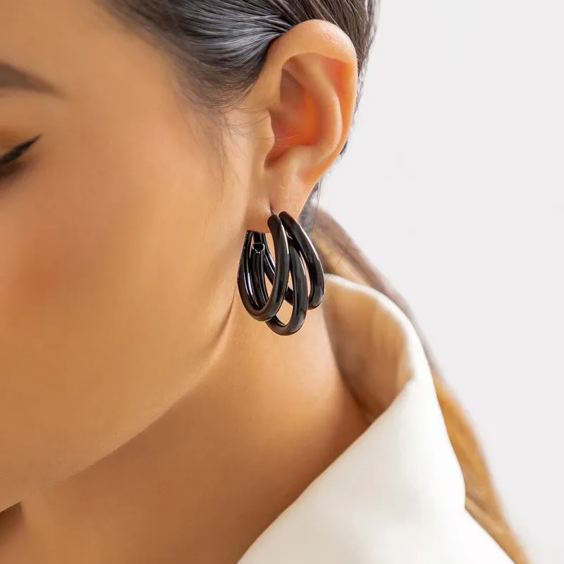 Casual Simple Style Classic Style C Shape Iron Ear Studs