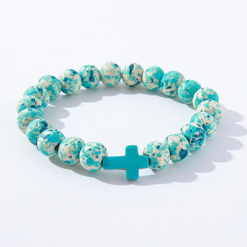 Casual Simple Style Cross Wood Bracelets