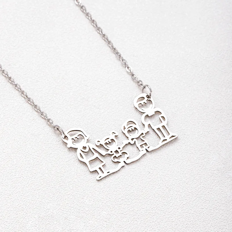 Cartoon Family Necklace