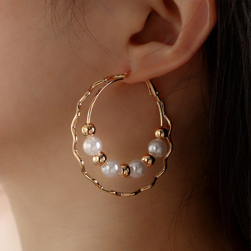 Fashion Plating Metal No Inlaid Hoop Earrings