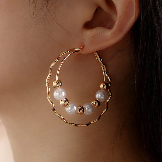 Fashion Plating Metal No Inlaid Hoop Earrings