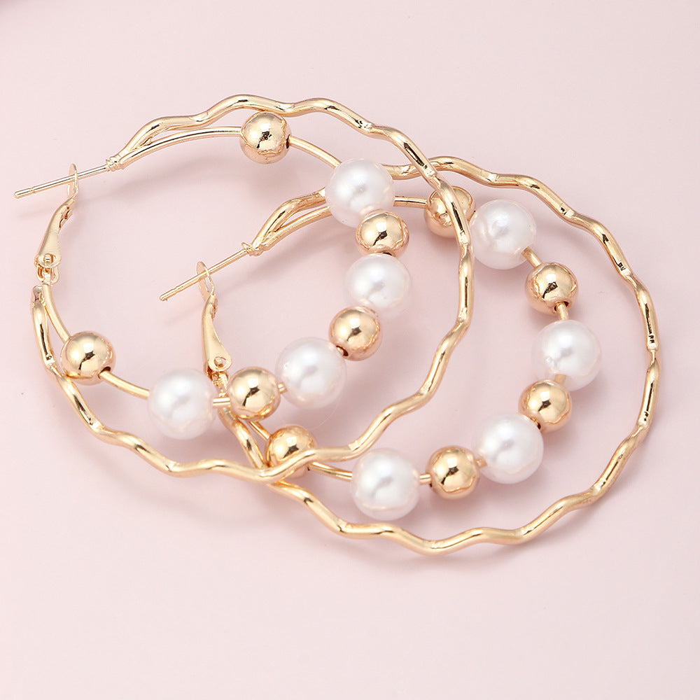Fashion Plating Metal No Inlaid Hoop Earrings