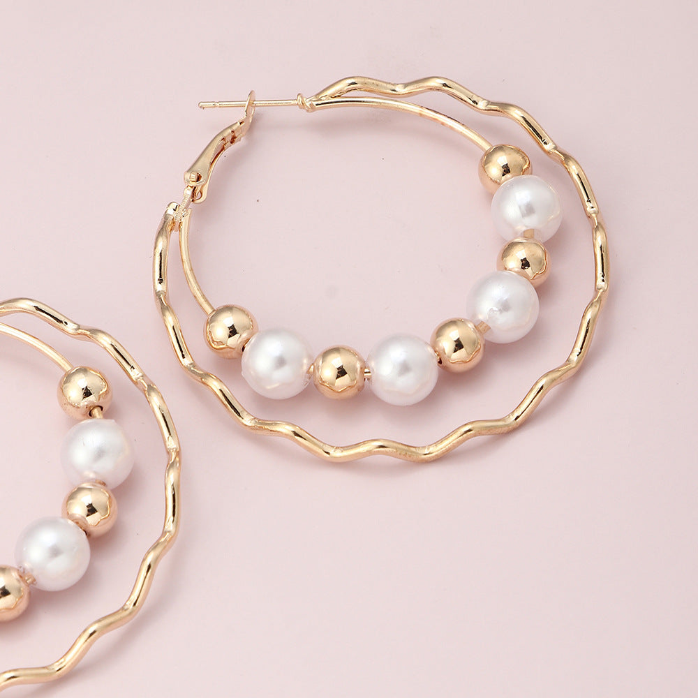 Fashion Plating Metal No Inlaid Hoop Earrings