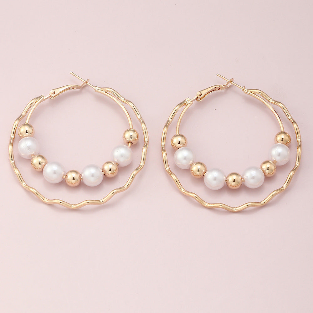 Fashion Plating Metal No Inlaid Hoop Earrings