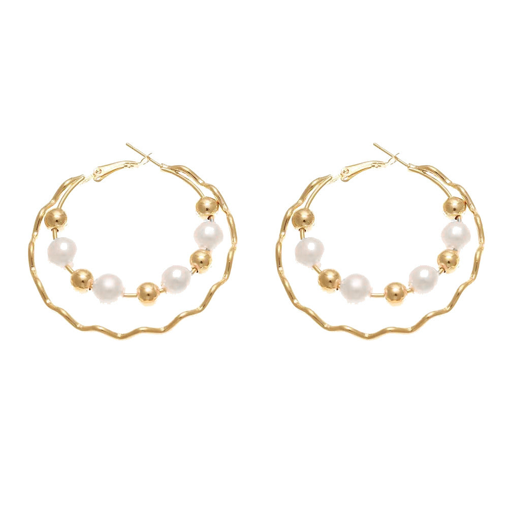 Fashion Plating Metal No Inlaid Hoop Earrings