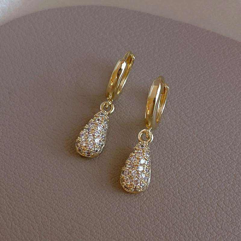 Style Water Droplets Alloy Inlay Rhinestones Women's Earrings