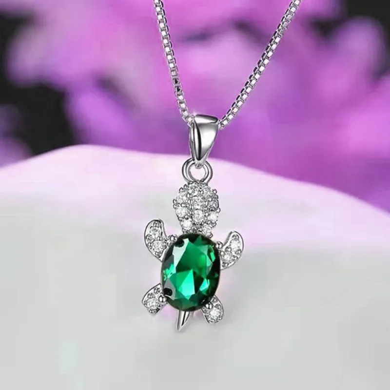 Cute turtle alloy necklace