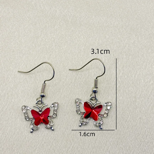 Classic Style Butterfly Zinc Alloy Drop Earrings
