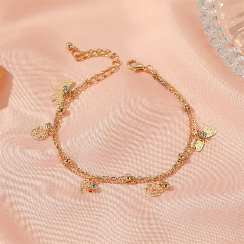 Dragonfly anklet