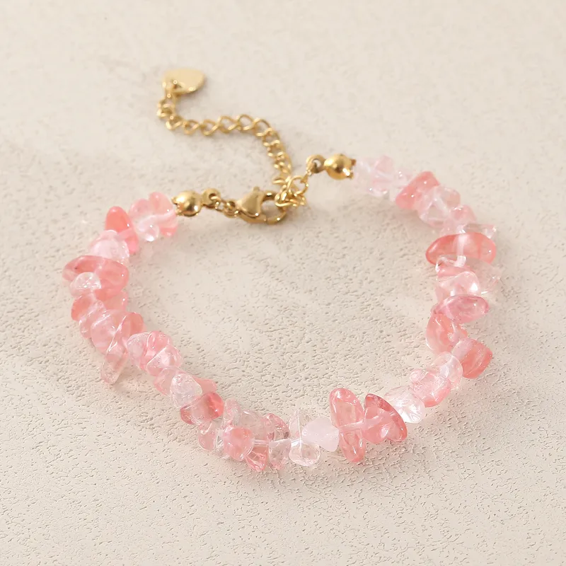Vacation Irregular Geometric 304 Stainless Steel Stone Gravel Beaded Chain Beaded Bracelets