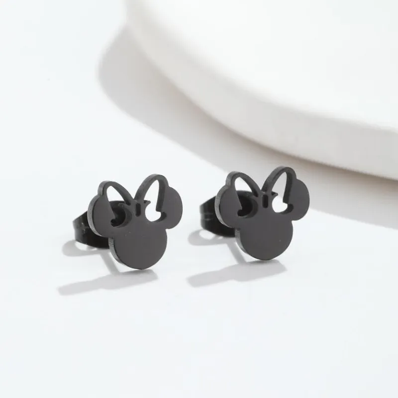 Pair Cartoon Style Cartoon Character Stainless Steel Plating Ear Studs