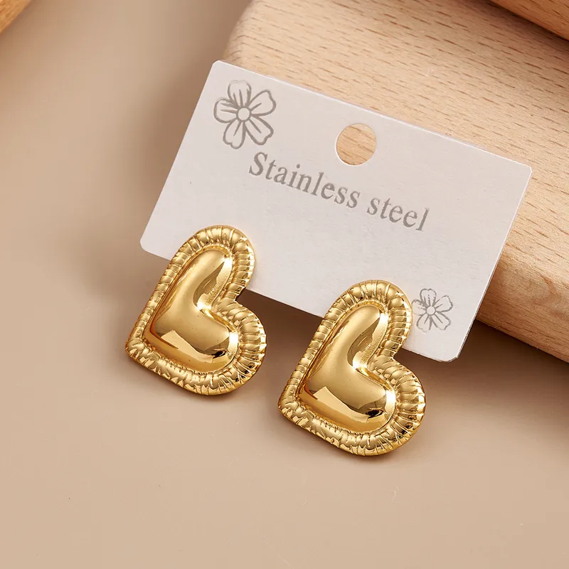 Heart Shaped Earrings  Style Stainless Steel  Casual Design