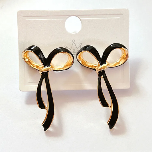Elegant bow knot ear studs