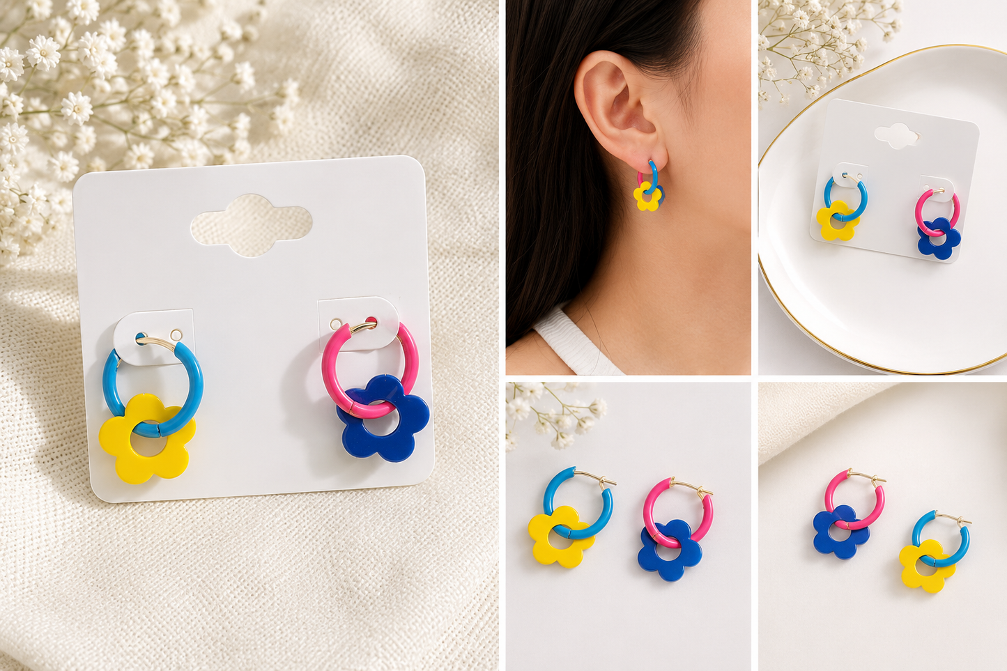 Colorful Flower Earring