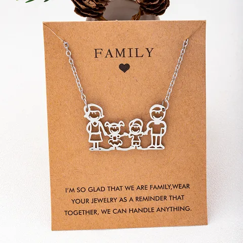 Cartoon Family Necklace