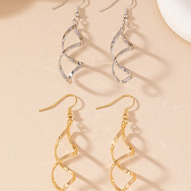Simple style classic style solid color iron drop earring