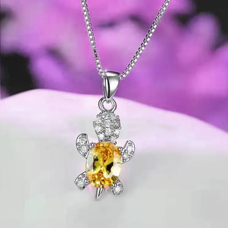 Cute turtle alloy necklace