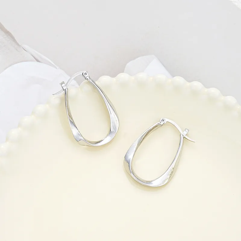 Simple Style Streetwear Geometric Plating Alloy Hoop Earrings