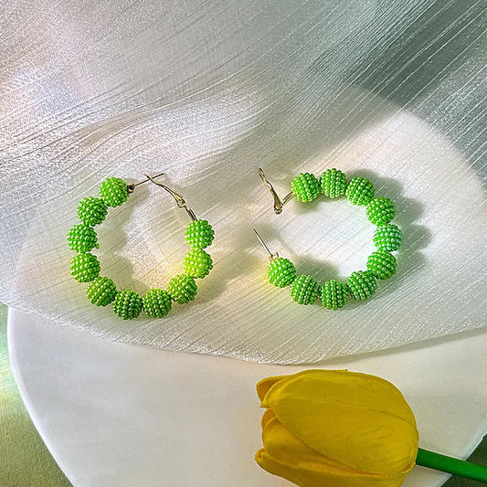Geometric hoop earring
