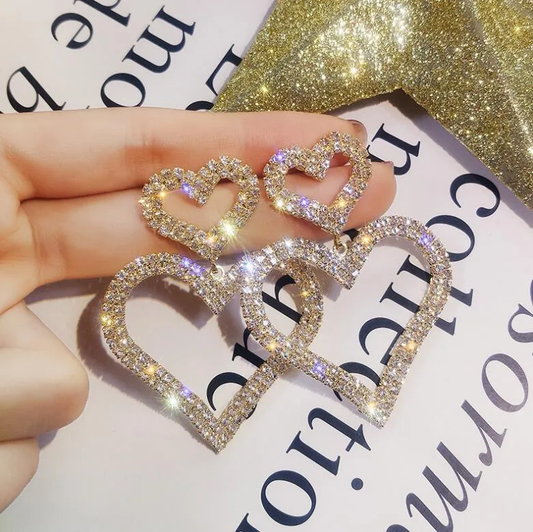 Fashion Geometric Alloy Plating Rhinestones Women's Earrings 1 Pair