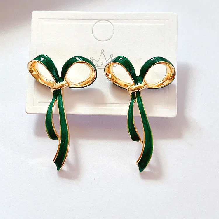 Elegant bow knot ear studs