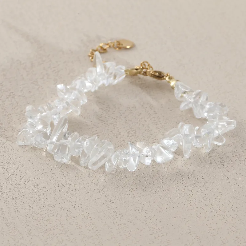 Vacation Irregular Geometric 304 Stainless Steel Stone Gravel Beaded Chain Beaded Bracelets