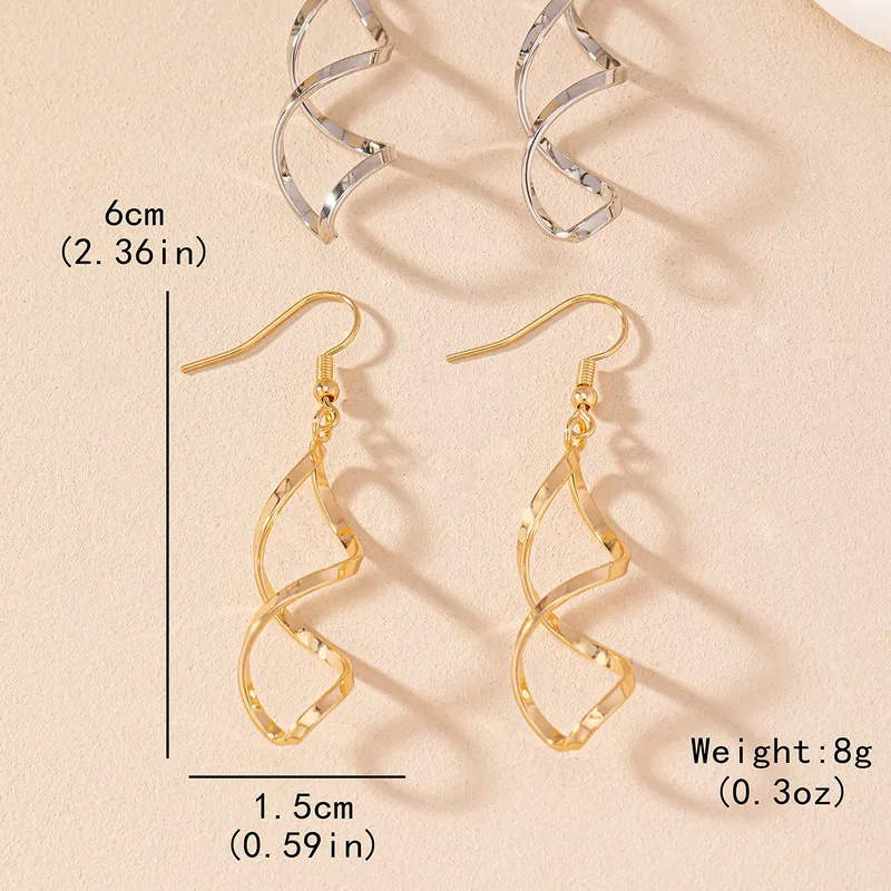Simple style classic style solid color iron drop earring
