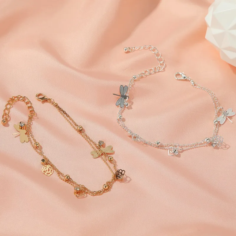 Dragonfly anklet