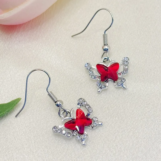 Classic Style Butterfly Zinc Alloy Drop Earrings