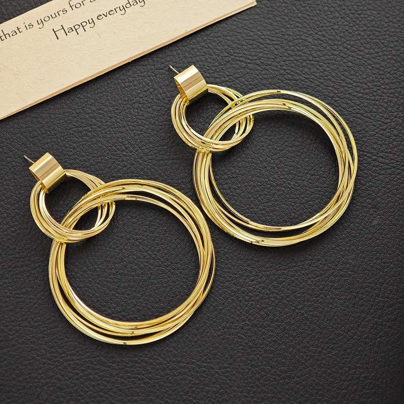 Style Circle Alloy Drop Earrings
