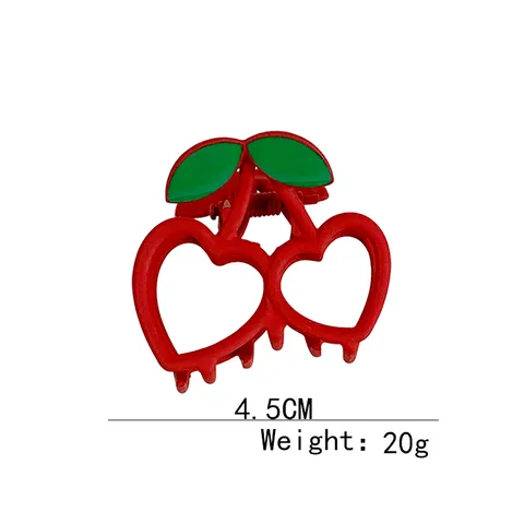 Cute Women's Cherry Cat Alloy Hair Claws