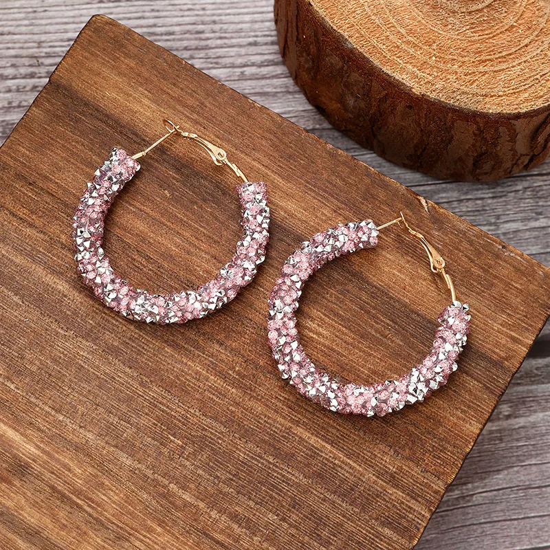Style modern style classic style circle resin hoop earring