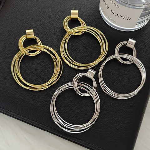 Style Circle Alloy Drop Earrings