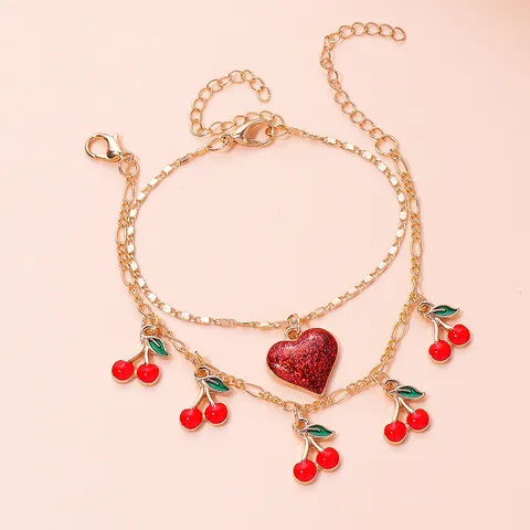 Heart Shape Zinc Alloy Cable Chain Chain & Link Bracelets